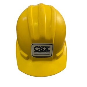 Vintage CSX Transportation Railroad Hard Hat Yellow In Used Condition
